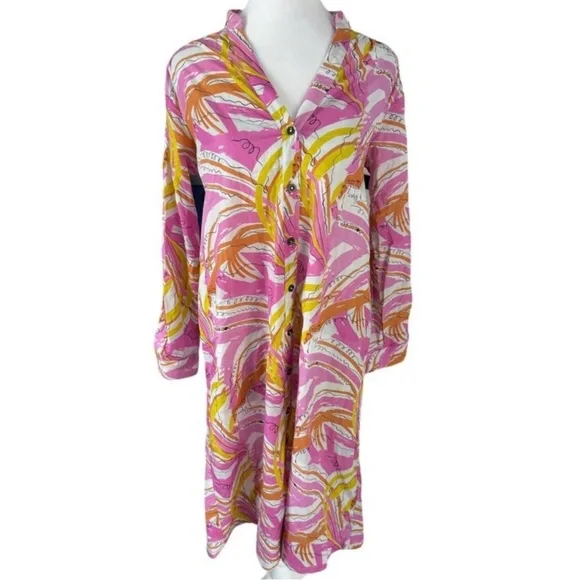 Vera for Anthropologie Spring Dress Maximalist Oversized Artsy Abstract 1990s XS - Picture 2 of 16